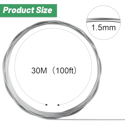 Pelopy Aluminum Wire 1/16 Inch Diameter Metal Wire 100 ft Armature Bendable Armature for Sculpting Dolls Floral Jewelry Making Weaving DIY Crafts, Silver - size: 1/16 Inch,100 ft