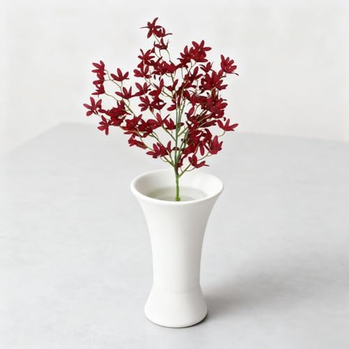 FABULETTA Artificial Flower Arrangement, Perfect for Weddings, Offices, and Living Rooms, (Burgundy) - color: Burgundy