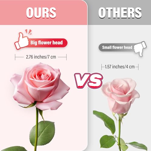 20PCS Artificial Roses with Long Stems - Realistic Silk Flowers, Fake Roses Real Touch Bouquet Roses for Home Decor, Bridal Wedding Table Centerpieces, Faux Rose Flowers (Pink Purple) - color: Pink&purple, size: 20 PCS