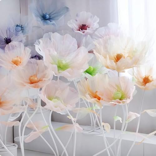 Giant Flower Decoration for Wedding Background, Party Decoration, Birthday Party, Photography Props, Shop Window Props, Banquet, Stage, Mall Display (Champagne F) - color: Champagne F