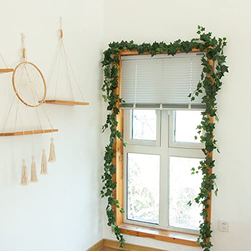 3Pcs Artificial Greenery Ivy Vines Kit, 6FT Odorless Silk Ivy Garland, Green Leaves Fake Hanging Plants, for Boho Decor, Home, Classroom, Wall, Party and Wedding Decoration - color: Green