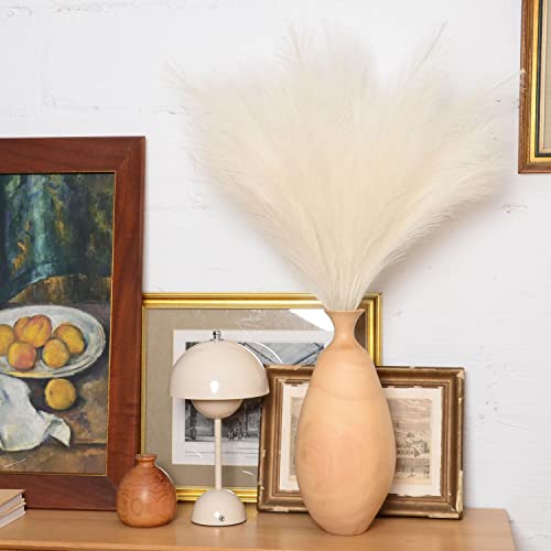 Faux Pampas Grass, 9 PCS 37''/3.1FT Tall Fluffy Fake Pompas Floral, Large Artificial Pompous Grass Branches for Floor Vase Fillers, Boho Farmhouse Room Wedding Decor - color: Ivory