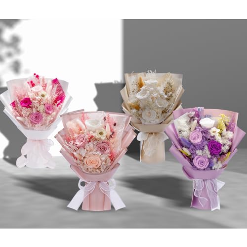 Bonsion Preserved Flowers Yellow Gifts for Women, Flower for Delivery, Preserved Sunflower Bouquets, Birthday Gifts for Grandma, Mothers Day Flowers for Wife - color: Yellow