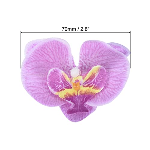 PATIKIL 7cm/2.8" Artificial Orchid Flower Heads, 20 Pack Silk Phalaenopsis Fake Butterfly Orchid Heads for Wedding Floral Bouquet Decor DIY Craft Making, Light Purple - color: Light Purple, size: 2.8"