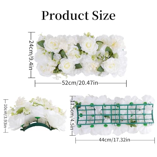 Pack of 10 Wedding Arch Decorations, 20.47 inch Artificial Flower Table Centerpieces Floral Arrangement for Wall Backdrop Party Bridal Shower Event Decor - White&Blue - color: White