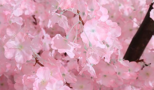 Artificial Cherry Blossom Trees Handmade Light Pink Tree Indoor Outdoor Home Office Party Wedding (7FT Tall/2.1M) - size: 7ft