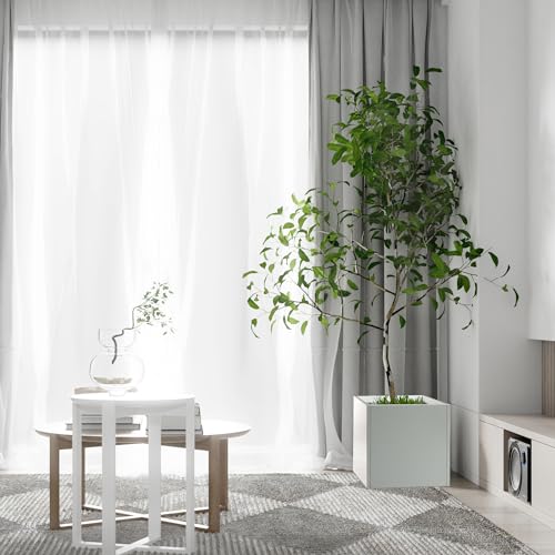 White Outdoor Planter Square Steel Planters Galvanized Steel Planter Box 20 Inch Indoor Metal Large Planters Cube Heavy Duty Modern Commercial Residential for Trees Patio Yard Garden - color: White, size: 20" L x 20" W x 20" H