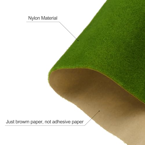 MECCANIXITY 5pcs Artificial Model Grass Mat 14" x 20"(35cm x 50cm) Light Green Small Realistic Fake Turf for Garden Lawn Decoration Model - color: Light Green