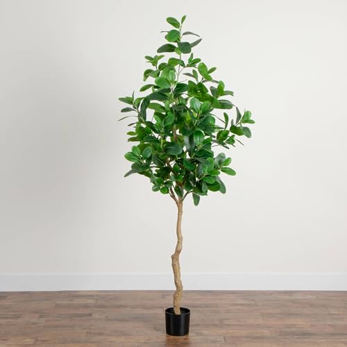 Nearly Natural 7ft. Artificial Audrey Ficus Tree - size: 7ft