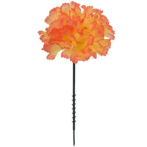 Larksilk 500 Pack Artificial Carnations - Bulk Silk Flowers for Weddings, Mother's Day, Graduations, Easter & Memorial Day - 3.5" Heads, 5" Stems, Real Touch Petals, 18 Colors Available - Orange - color: Orange, size: 500