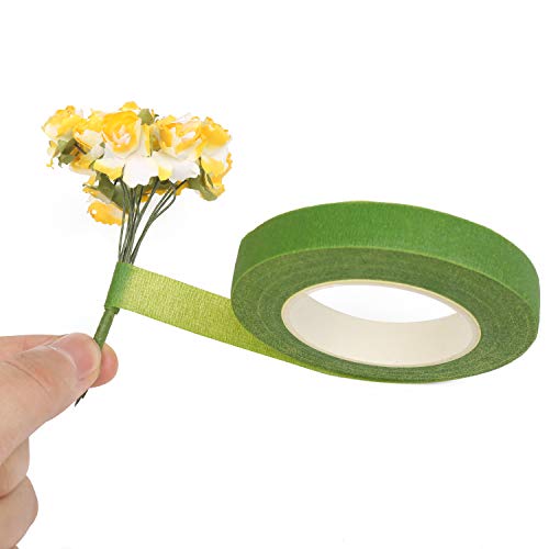 CCINEE 2 Rolls 1/2" Wide Floral Tape with 30 Yards Light Green Florist Tape for Bouquets Stem Wrapping DIY Crafts Floral Arrangement