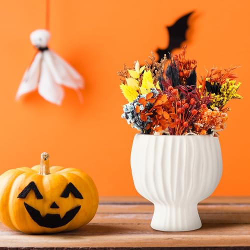 10/12/24/36 Pack Mini Dried Flowers for Vase Summer Halloween Wedding Various Mini Bouquet Dried Small Wildflowers Natural Flowers Bulk for Crafts DIY Decor (12, Orange Black 2) - size: Orange Black 2