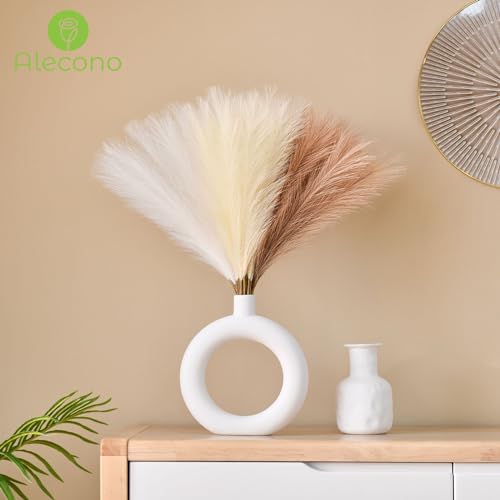 Alecono 𝟯𝟬𝙋𝙘𝙨 Pampas Grass, 17" Artificial Pampas Grass Stems for Boho Home Wedding and Party Decoration(Lvory, Beige, Sand) - color: Lvory, Beige, Sand, size: 30pcs