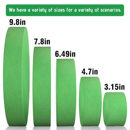 Max Shape 6Pcs Floral Foam Round Blocks, Large Wet and Dry Green Foam for Artificial and Fresh Flower Arrangement,Flower Foam Blocks for Wedding Party Decorations (3.15 Inch) - size: 3.15 Inch