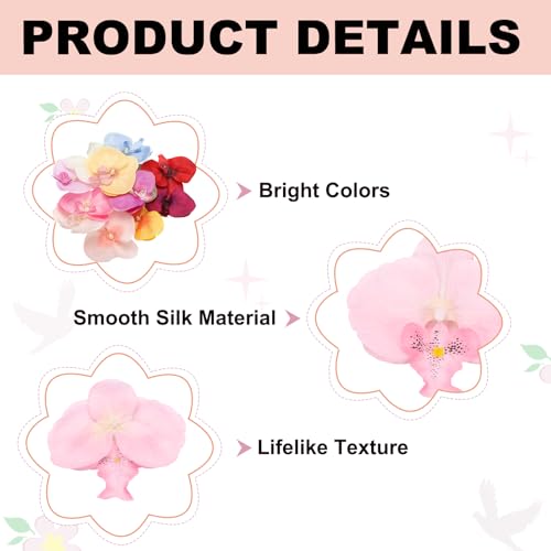 uxcell 10 Pcs Artificial Orchid Flower Heads, Fake Butterfly Orchid Heads Bulk Artificial Flowers for DIY Wedding Bouquets Centerpieces Party Home Decorations, Peach Pink - color: Peach Pink