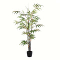 Vickerman Everyday 4' Artificial Potted Black Japanese Bamboo Tree - Premium Lifelike Faux Plant for Home or Office Decor - Maintenance Free Bamboo Tree - size: 4ft