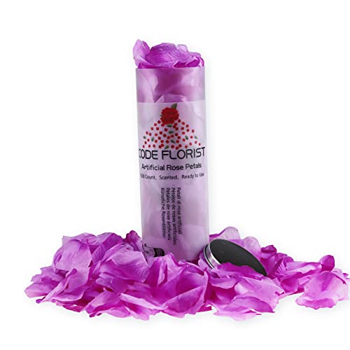 CODE FLORIST 1500 PCS Light Purple Silk Rose Petals for Valentine's Day,Romantic Night,Wedding,Proposal Anniversary Flower Decorations(Separated,Scented) - color: Light Purple, size: Separated 1500 pcs