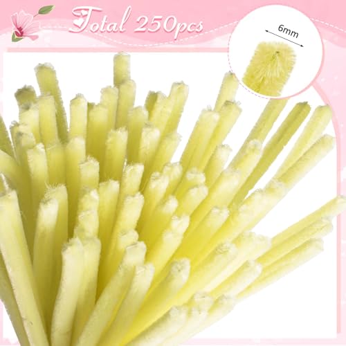 Peryiter 371 Pcs Pipe Cleaners Flowers Kit, Pipe Cleaners Chenille Stems Bulk with Floral Wire Gardening Tape Stamen, Fluffy Limpiapipas para Flores for DIY Mother's Day Decor(Macaron Color) - color: Macaron Color