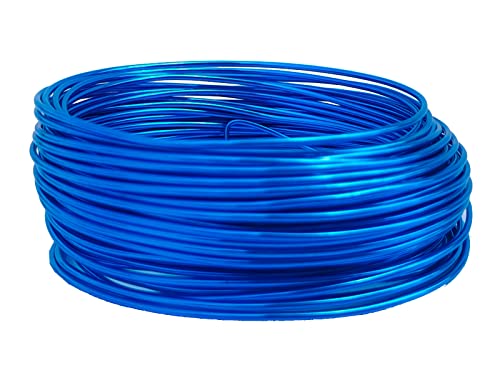 15 Gauge Anodized Aluminum Wire 49 Feet for Jewelry Making Craft DIY（1.5mm,Lake Blue,41516） - color: Lake Blue, size: 15 Gauge