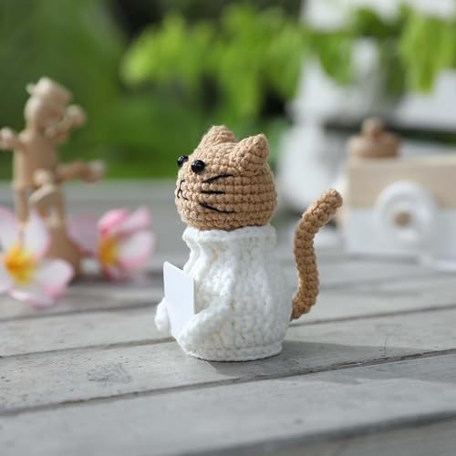 YOOJEE Positive Crochet Animals Cat – “Never Forget the Difference You Make” - color: Cat-Never Forget the Difference You Make