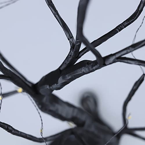 FuChsun Bonsai Tree Light 108 LED Fairy Twinkling Tree Lamp with Timer Black Branches, Battery/USB Operated (Warm White Glow-Black Branch) - color: Warm White Glow-black Branch