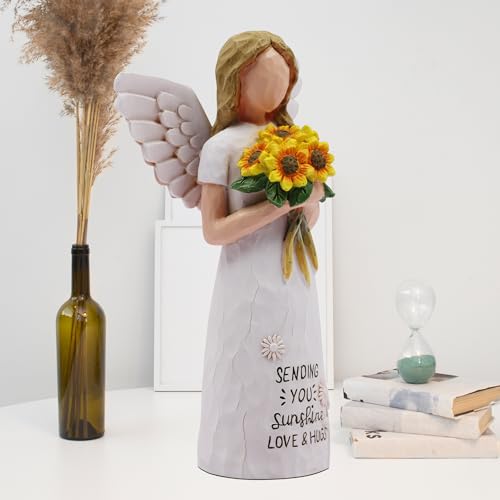 Sunflower Gifts for Women, Get Well Gifts for Women, Thinking of You Gift for Womens, Self Care Gift for Womens, Sculpted Hand-Painted Figure - style: Sunflower gifts for women