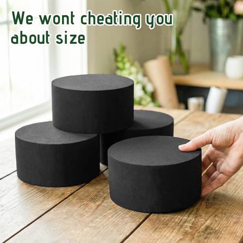 Reusable Floral Foam Round Blocks,Black Flower Foam Round for Artificial & Dried Flowers, Dry Floral Foams Styrofoam for Artificial Flowers (6 Pack, 5") - color: 6 Pack, size: Diameter 5"