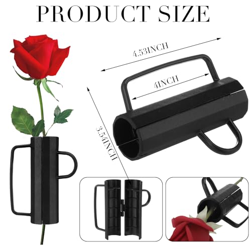 2 Pcs Rose Thorn Stripper Tool Thorn Remover for Roses Leaf Leaf Stripping Tool Flower Stem Cleaner Cutter for Outdoor Gardening Flower Arrangement Florist Supplies(Black)