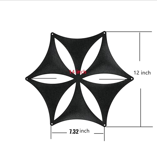Felt Fiber Surface High Density Polyester Fiber Board 3D Flower Venus 14"x12" Hanging Room Divider Panel Cut Room Partition Home Decoratio(12 Pcs)(Black) - color: Black