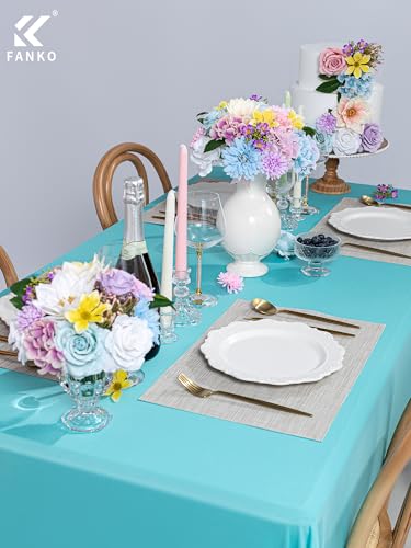 FANKO Artificial Flowers for DIY, Purple Blue Pink Yellow Faux Flowers Bouquet, Fake Rose Daisy Lily Hydrangea Silk Flowers for Vase, Home Decor, Garland, Wedding, Birthday, Party, Romantic Accents - color: Cream Pink Blue