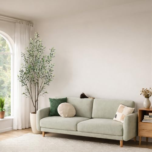 Artificial Olive Trees,6FT Tall Faux Olive Tree with Planter,Fake Olive Tree for Modern Home Office House Living Room Decor - color: Olive Trees Green