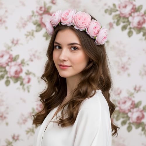 Thiccywoov 200 Pcs Flowers Long Stem Artificial Rose Bulk, 3.2 Inches Silk Rose Head Flowers Faux for Wedding Bridal Bouquet Independence Day Home Floral DIY Centerpieces Party Decoration(Pink) - color: Pink