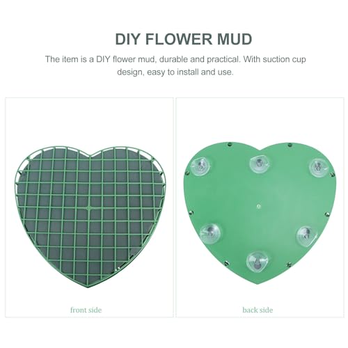 Floral Foam Blocks Heart Shape Green Florist Sponge Floral Bricks Flower Mud for Wedding Floral Arranging Supplies