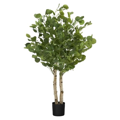 Maia Shop 3ft 5in Artificial Eucalyptus Tree Plant for House, Apartment or Office – Realistic Fake Indoor Plants for Living Room, Kitchen, Bedroom, Entryway or Bathroom – Faux Greenery for Home Décor - color: Eucalyptus, size: 3ft 5in