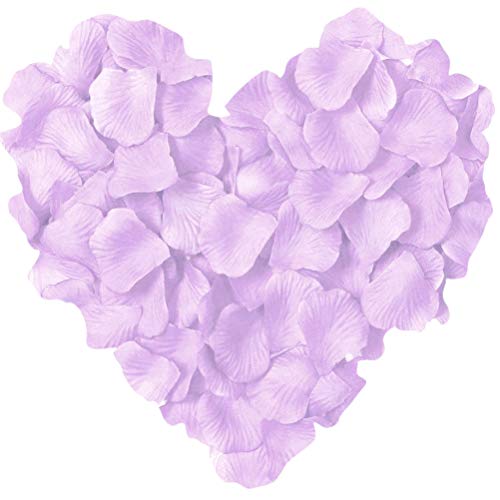 LZXD 1000 Pieces Light Purple Artificial Silk Rose Petals Flower Decoration Wedding Party Color Light Purple - color: Light Purple