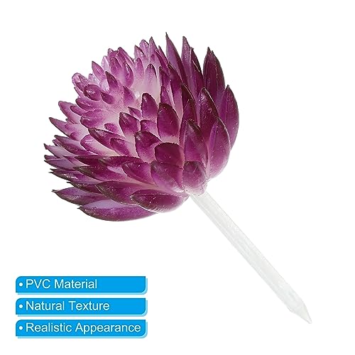 PATIKIL Mini Artificial Succulents, 4 Pack Unpotted Faux Succulent Picks Fake Succulent Plants for Home Landscape Decoration, Purple