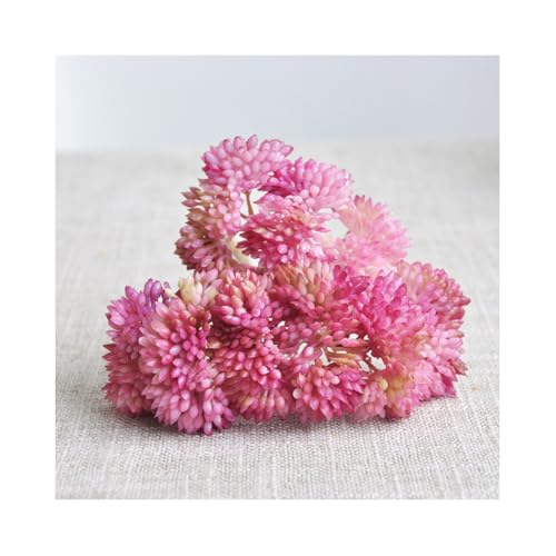 4PCS Artificial Succulent Flower, Plastic Plants Green Artificial Plants for Home Garden Decorations, Party Decorations, Bedroom Office Decorations, Wedding Decorations(Dark Pink) - color: Dark Pink, size: 4PCS
