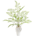 Fake Plants 38" Tall Artificial Plants Faux Plants Indoor Outdoor Tree in White Pot for Living Room Home House Office Decor