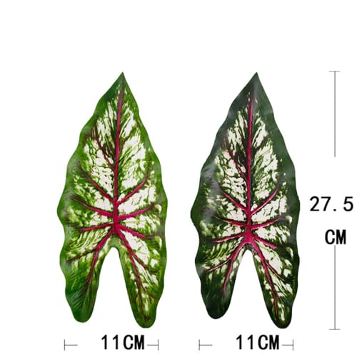 Aglaonema Plant with Variegated Green and Red Leaves, Fake Tree Leaf Simulation Flower Bonsai for Party Decoration Artificial Plants Floor Home Room Decor Ornament (Green Red No Flowerpot, 60cm) - color: Green Red No Flowerpot, size: 60cm