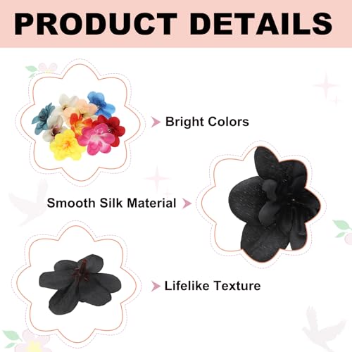 uxcell 20 Pcs Artificial Cattleya Flower Heads, Fake Cattleya Heads Bulk Artificial Flowers for DIY Wedding Bouquets Centerpieces Party Home Decorations, Black - color: Black