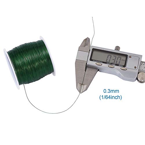 Pandahall 236 Feet Tarnish Resistant Copper Wire 28 Gauge Green Metal Wires Jewelry Beading Craft Wire for Jewelry Making (Green)