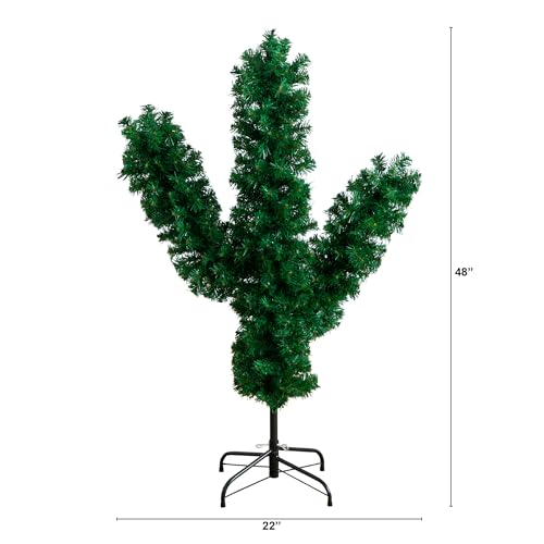 Nearly Natural 4ft. Artificial Cactus Christmas Tree