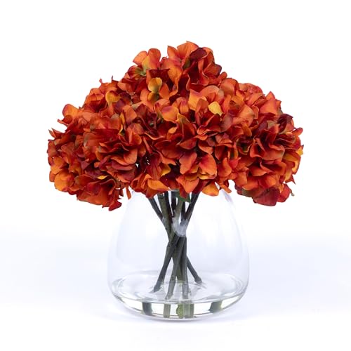 A Warm Glow - Faux Floral Arrangement, Large-Size Premium Artificial Indoor Flower Display with Beautiful Blooms and Foliage - High Energy Natural Looking Floral - color: A Warm Glow
