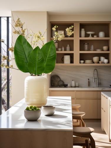 DILATATA 3 Pack Artificial Bird of Paradise Leaves with Long Stem for Vase - Fake Tropical Plants Palm Leaves Realistic Banana Leaves for Home Wedding Party Decor - color: Bird of Paradise#pe 3pcs