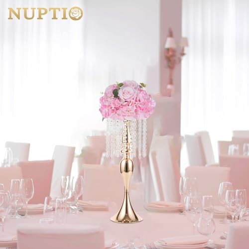 NUPTIO Flower Balls Flowers for Centerpieces: 2 Pcs 11.8 inch Diam Pink Artificial Rose Fake Flower Ball Arrangement Bouquet Wedding Centerpieces for Tables Wedding Centerpiece Decorations - color: Pink, size: 11.8" Diam - 2 PCS