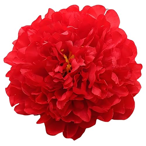 20 Pcs Red Peony Artificial Flowers 7.8" Real Touch Big Faux Peonies Fake Flower Heads for Wedding Bridal Bouquet,Table Centerpieces, Home Decor - color: Red