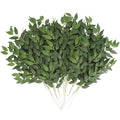 12PCS Artificial Ficus Leaves Stems Fake Flowers Greenery Filler Faux Hanging Green Leaf Plants Spray for Flower Arrangements, Floral Bouquet Wedding Faux Greenery Stems Silk Foliage Branches(Small) - color: 12pcs-small Ficus