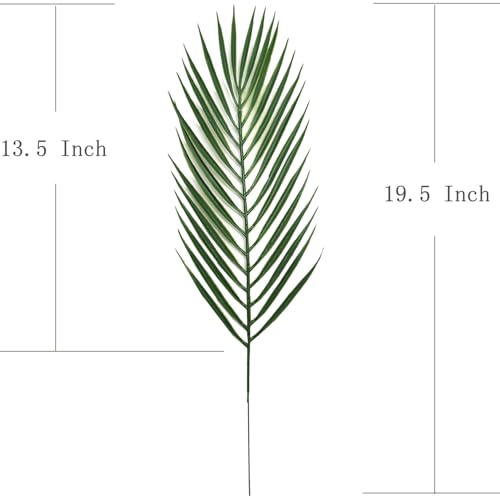Artificial Palm Leaves Stems Greenery Tropical Palm Leaves 12 Pcs, Faux Monstera Plants for Palm Sunday Flower Arrangement Home Kitchen Table Decor, Wedding Birthday Party Indoor Outdoor Decoration - color: Palm Leaves Stems / 12 Pcs
