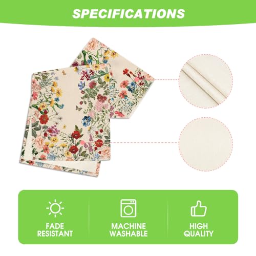 Artoid Mode Plants Floral Butterfly Valentine's Day Table Runner, Anniversary Wedding Kitchen Dining Table Decoration for Home Party Decor 13x72 Inch - size: 13" x 72", Table Runner
