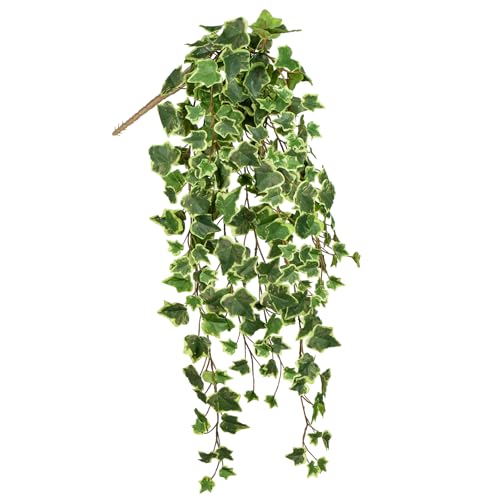 Hollyone Artificial Hanging Plants 35.4" Fake Ivy Vine Faux Ivy Leaves Fire and UV Resistant Hanging Plant Wall Greenery for House Room Patio Indoor Outdoor Home Shelf Office Wedding Decor - color: Fire and Uv Resistant-style 1, size: Medium-1 Pack-UV